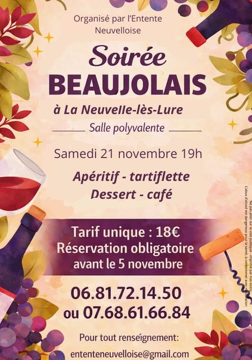 Soirée Beaujolais – La Neuvelle-lès-Lure