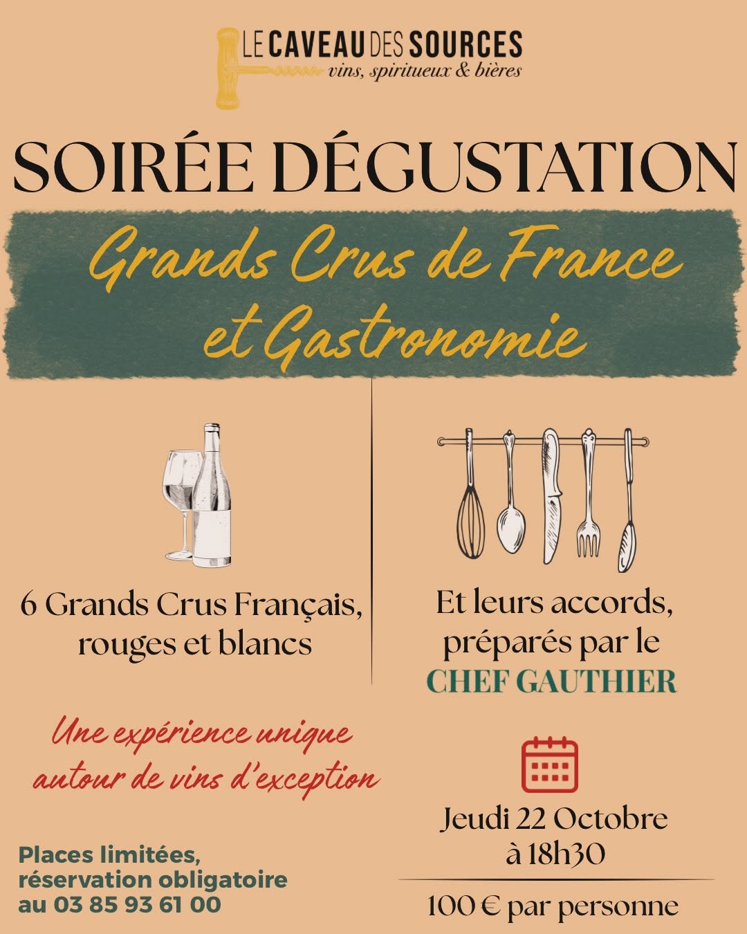 Soirée dégustation : Grands crus de France et Gastronomie