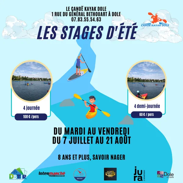 Stages d'été de canoë-kayak