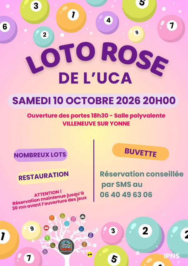 Grand Loto Rose de l'Union Commerciale et Artisanale de Villeneuve-sur-Yonne