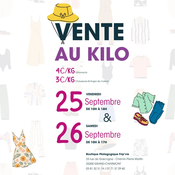 VENTE AU KILO Vêtements et chaussures