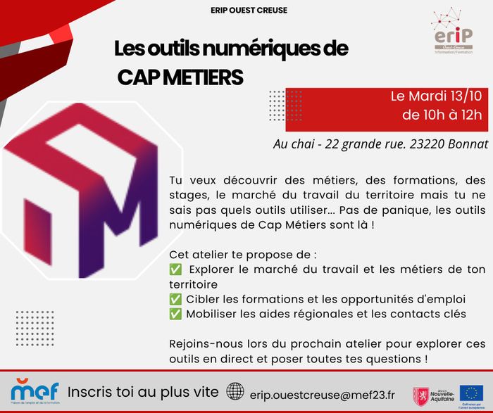 Les outils numériques de CAP Métiers