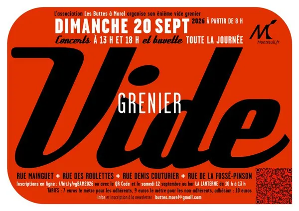 Vide-greniers annuel des Buttes à Morel !