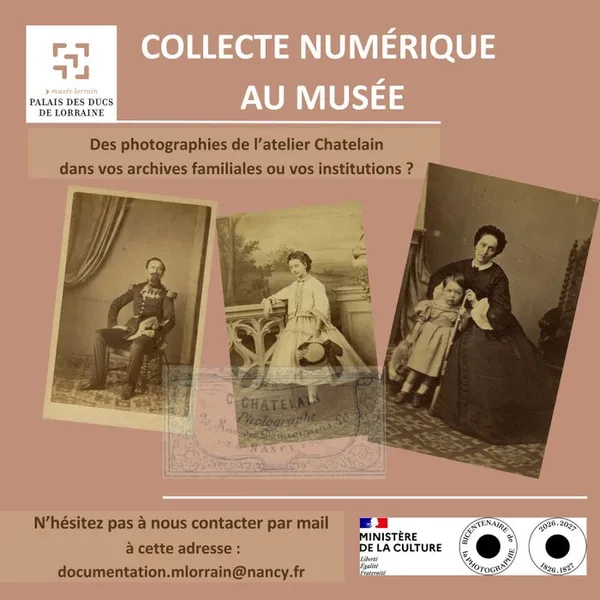 Un passé à partager : collecte de photographies de l’atelier nancéien Châtelain (1846-1898)
