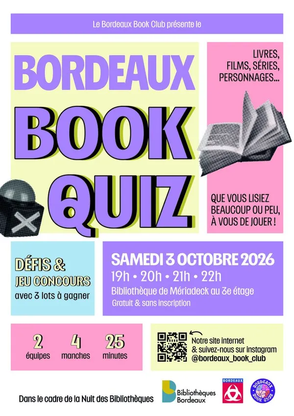 Lancement de la première édition du Bordeaux Book Quiz le 3 octobre prochain !