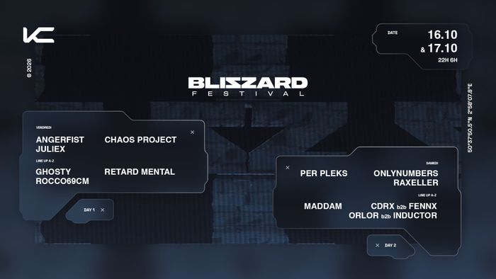 KODZ X BLIZZARD FESTIVAL : ANGERFIST, ONLYNUMBERS & MORE