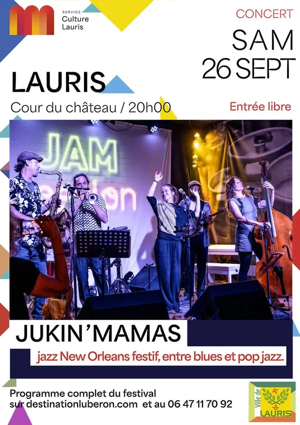 CONCERT THE JUKIN' MAMAS / Jazz festif / Festival des Couleurs Naturelles, Lauris