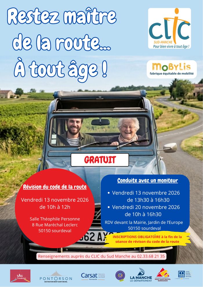 Révision du code de la route & Ateliers pratiques dans le Mortainais !