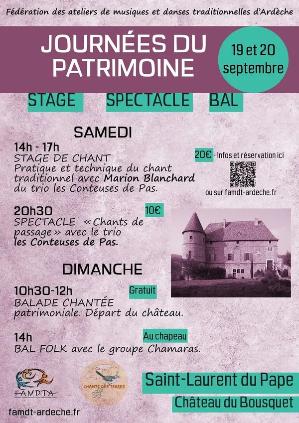 Chants traditionnels au château du Bousquet de Saint-Laurent-du-Pape