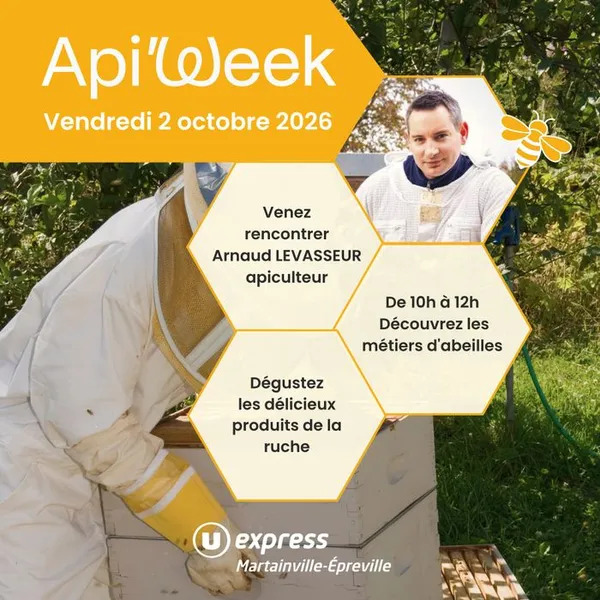 Arnaud Levasseur participe à l'Api'Week au U Express Martainville-Épreville