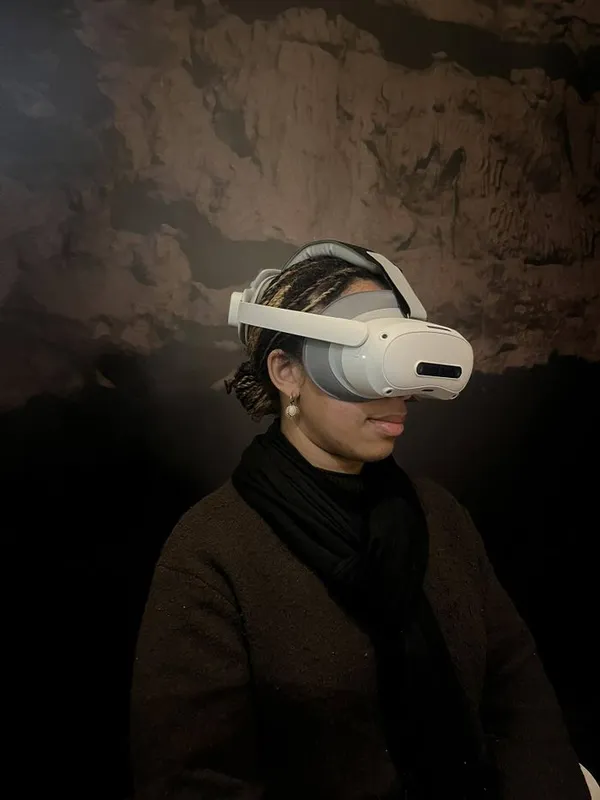 Expérience avec casques VR de la grotte de Cussac