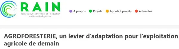 AGROFORESTERIE, un levier d’adaptation pour l’exploitation agricole de demain