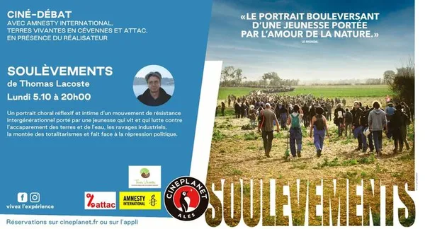 Un ciné-débat en partenariat avec Terres Vivantes en Cévennes, Attac et Amnesty International