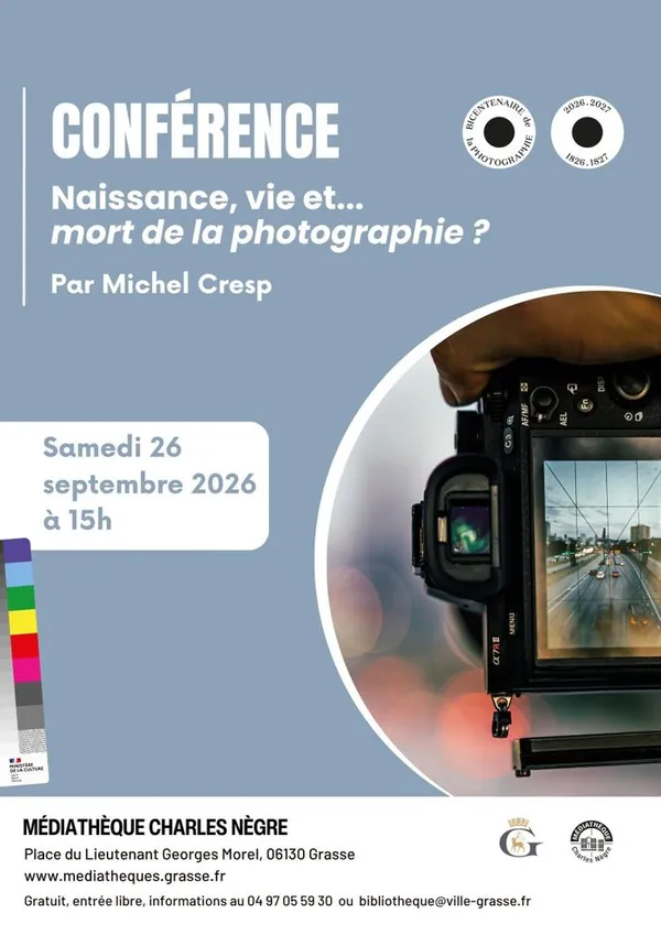 Naissance, vie et ... mort de la photographie ? - Conférence par Michel Cresp, photographe