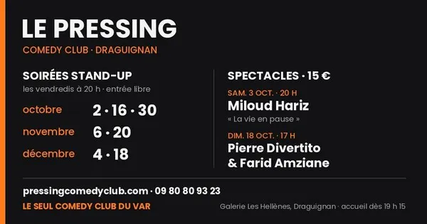 Le Pressing Comedy Club - SOIREE STAND-UP