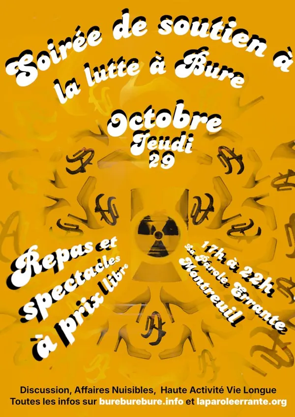 Soirée antinucléaire en soutien à la lutte à Bure !