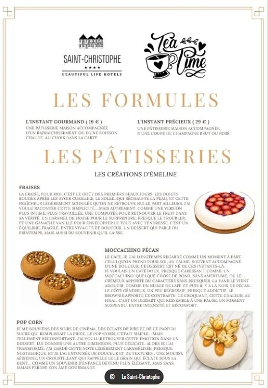 Tea Time à la Table du Saint-Christophe