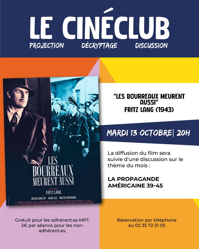 Ciné-club d'octobre à la Maison Pour Tous