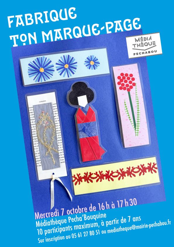 Atelier fabrique ton marque-page