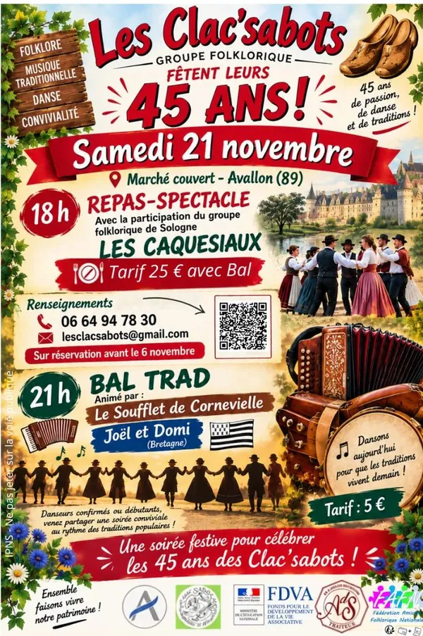 Soirée Les 45 ans des Clac'sabots