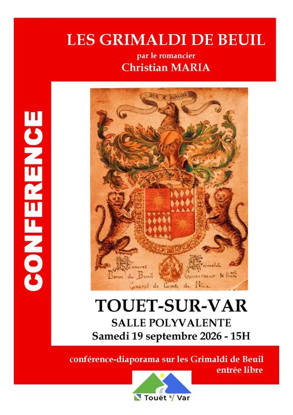 "La saga des Grimaldi de Beuil" par le romancier historien, Christian Maria