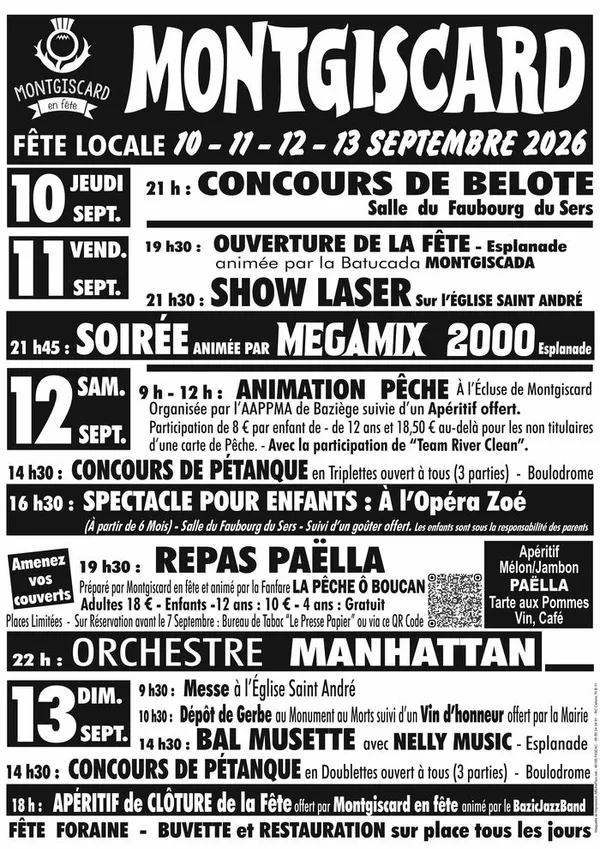 Fête locale Montgiscard 2026