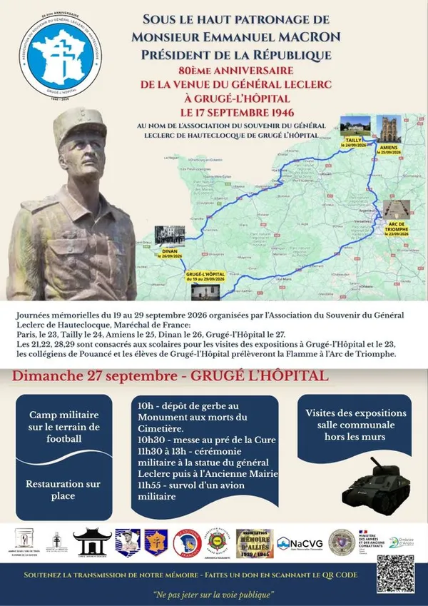 Exposition "Du Capitaine de Hauteclocque au Général d'armée Leclerc en Haut-Anjou (juin 1940-septembre 1946)"