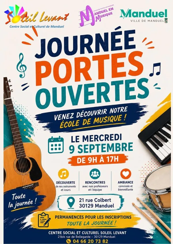 Journée porte ouverte école de musique mercredi 9 septembre 2026