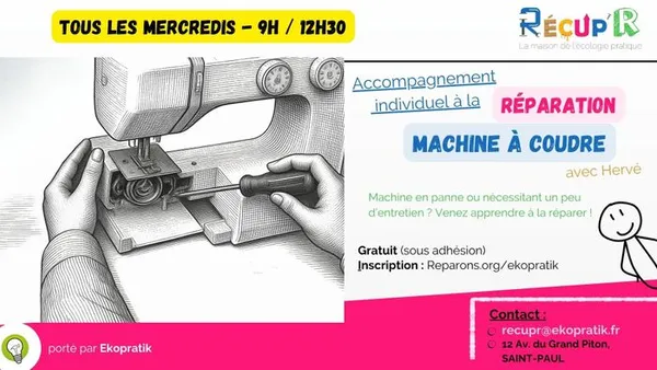 Accompagnement à la réparation de sa machine à coudre