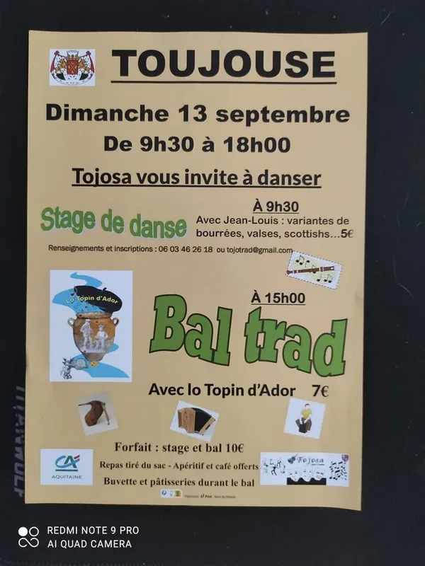 Stage suivi d'un bal trad