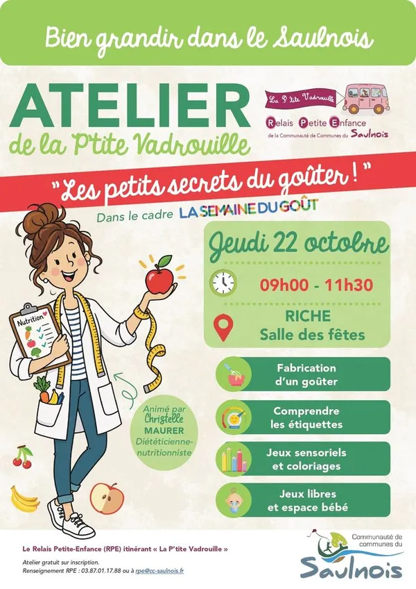 Semaine du goût: préparation d'un goûter avec une intervenante
