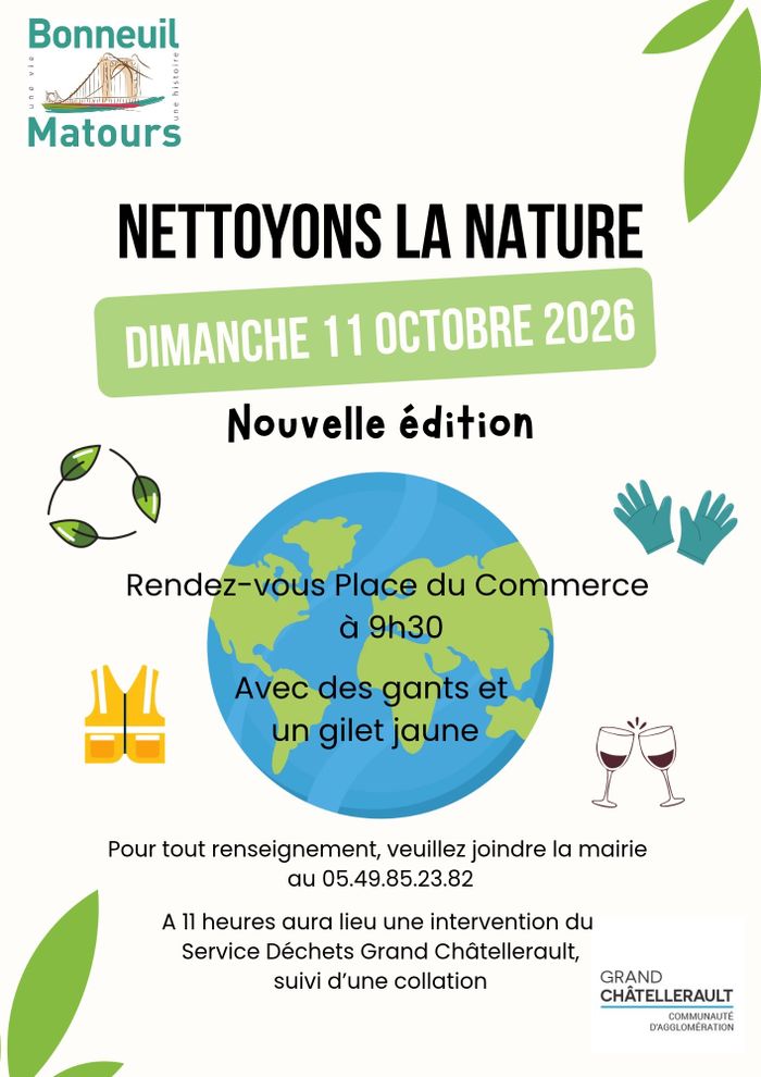 Nettoyons la nature à Bonneuil-Matours