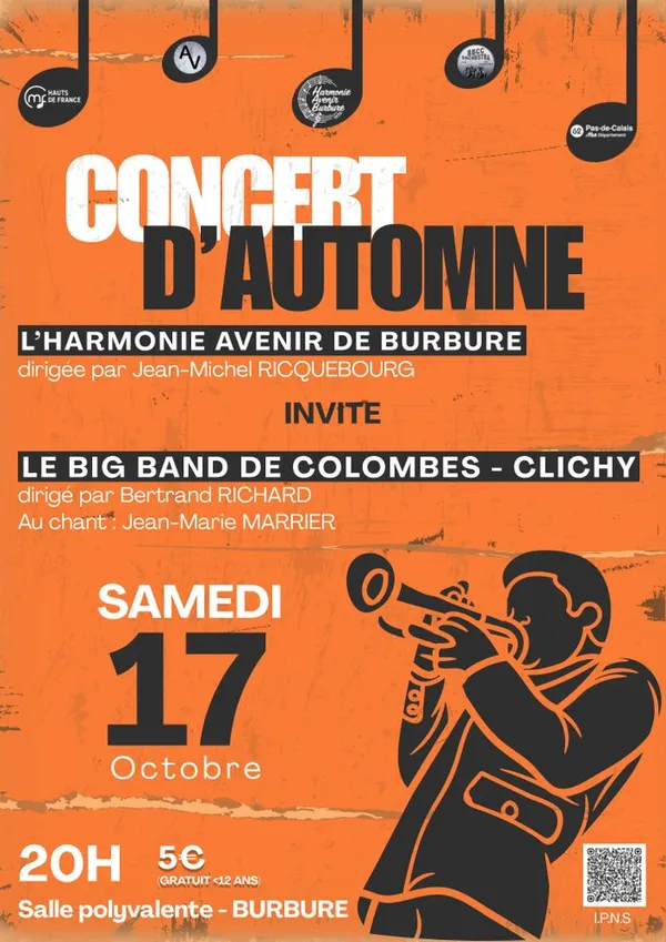 L'harmonie de Burbure invite le Big Band de Colombes Clichy.