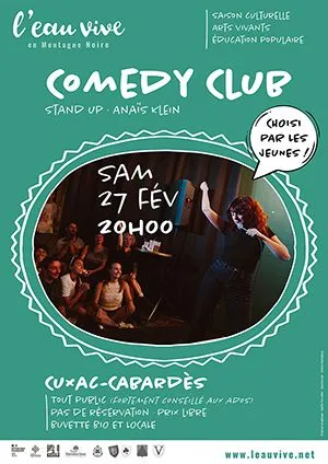 Comedy Club - Anaïs Klein (la date des jeunes de l’Eau vive!)