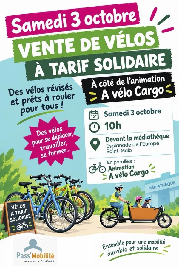 Vente de vélos à tarif solidaire