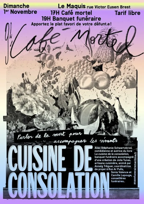Café mortel Cuisine de Consolation et banquet funéraire