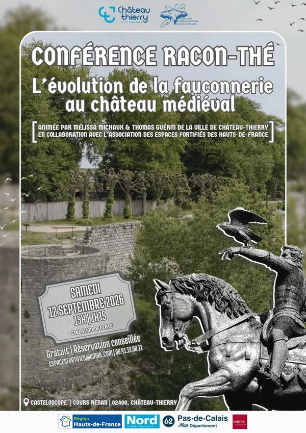 Conférence Racon-Thé : l'évolution de la fauconnerie au château médiéval de Château-Thierry