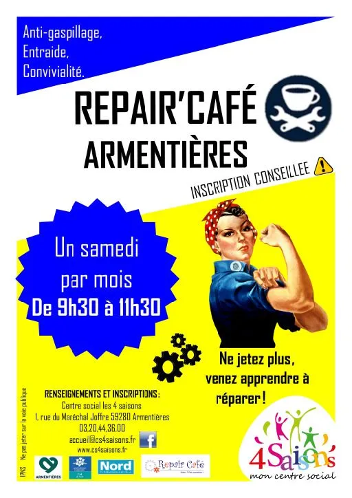 Repair Café : accompagnement à la réparation à Armentières !