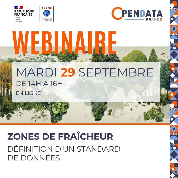 Webinaire : zones de fraîcheur, définition d'un standard de données