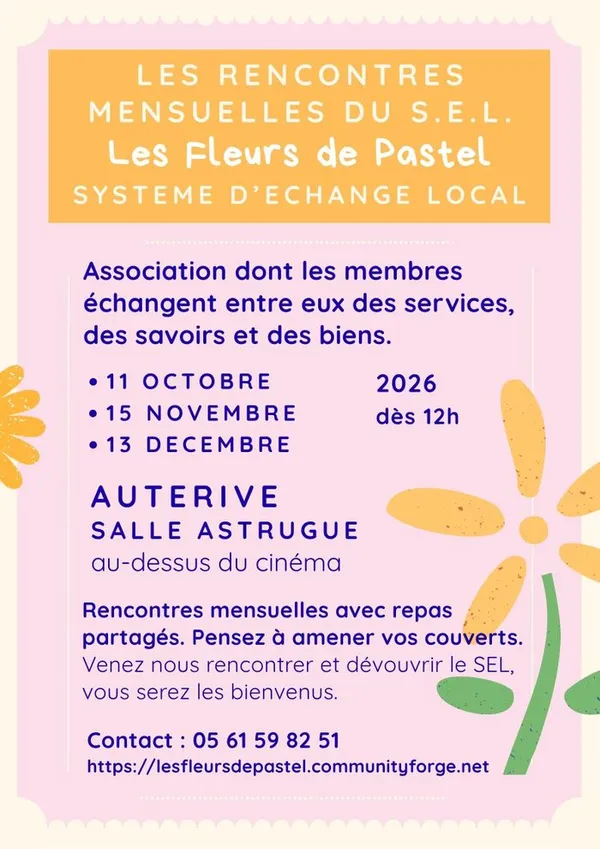 Les Rencontres mensuelles du S.E.L. / Les Fleurs de Pastel d'Auterive