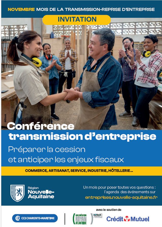 CONFERENCE TRANSMISSION D'ENTREPRISE - Préparer la cession et anticiper les enjeux fiscaux