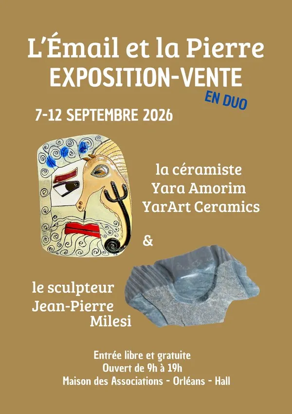 "L'Email et la Pierre", Exposition, Maison des Associations d'Orléans, 7 -12/09/