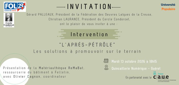 Conférence “L’Après-Pétrole” : des solutions à promouvoir sur le terrain