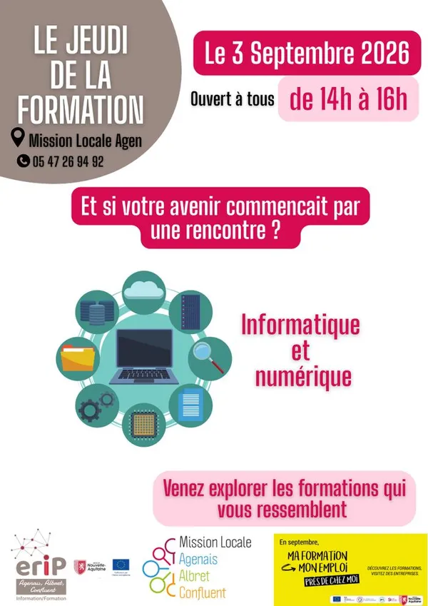 LE JEUDI DE LA FORMATION "Informatique et Numérique"