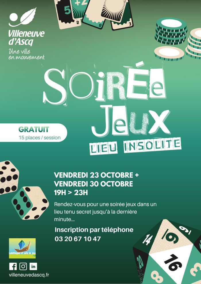 Soirée jeux dans un lieu insolite