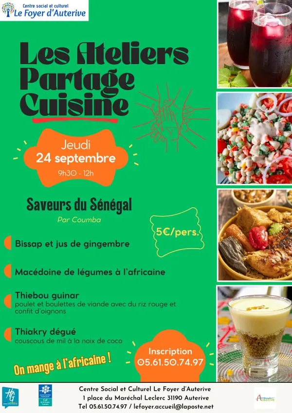 Atelier Partage Cuisine / Centre Social le Foyer d'Auterive