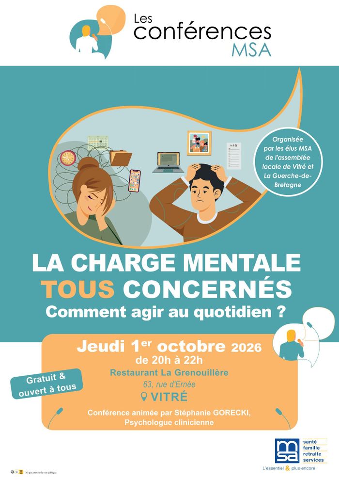 Conférence La Charge mentale tous concernés. Comment agir au quotidien ?