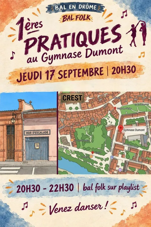 Les PRATIQUES de bal folk de CREST changent de lieu !