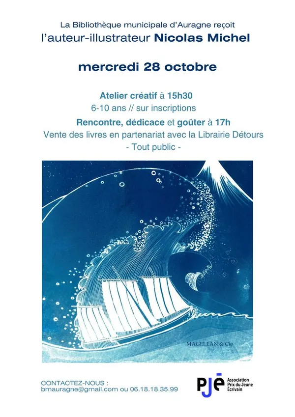La bibliothèque d'Auragne reçoit l'auteur-illustrateur Nicolas Michel