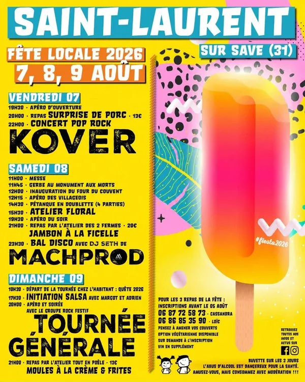 Fête locale 2026 de Saint-Laurent sur Save (31)